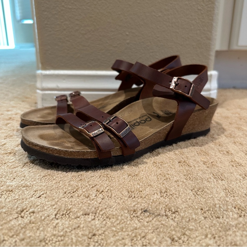 Papillio by Birkenstock Lana wedge sandals with 3 adjustable straps